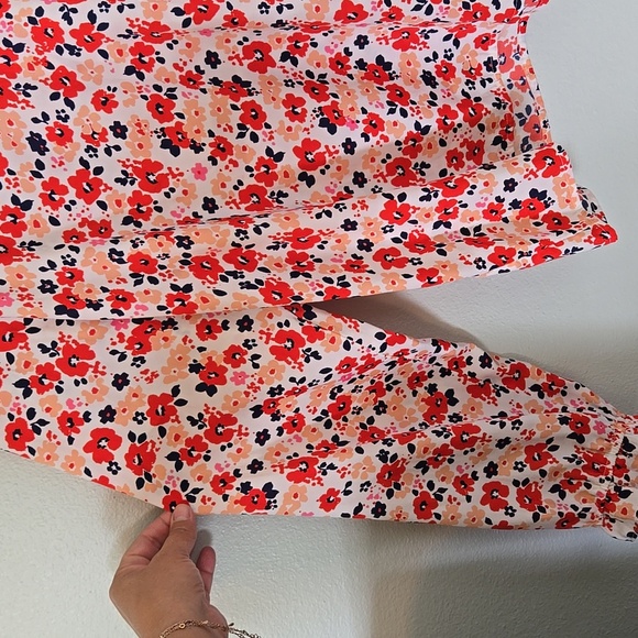 Croft & Barrow Red Floral Long Sleeve Top Size XL - Picture 4 of 9